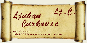 Ljuban Ćurković vizit kartica